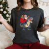 Christmas Santa And Dinosaur Sweatshirt Funny Unique Xmas Gift
