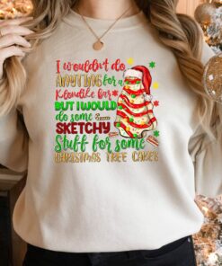 Christmas Tree Cake Sweatshirt Funny Sayings Lovely Unique Xmas Gift