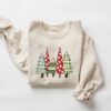 Christmas Tree Red Polka Dot Sweatshirt Cozy Unique Xmas Gift