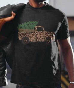 Christmas Tree Truck Leopard T-Shirt
