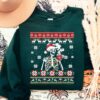 Christmas Ugly Skeleton Drink Coffee Sweatshirt Cool Unique Xmas Gift
