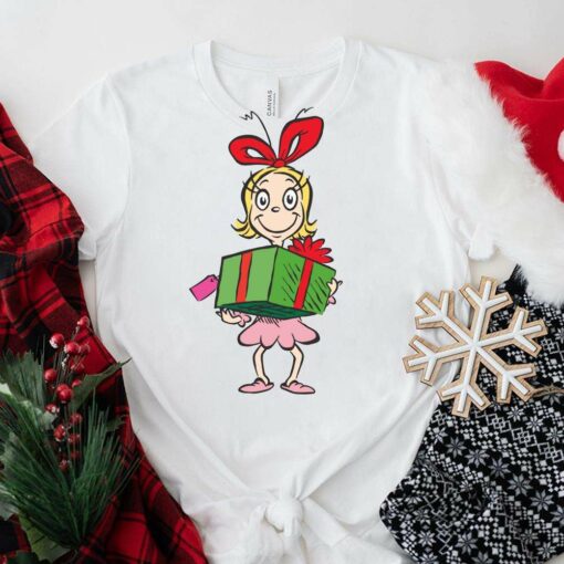 Cindy Lou Who Holding Present T-Shirt How the Grinch Stole Christmas