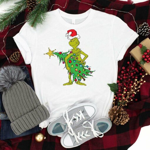 Classic The Grinch Naughty Christmas Tree T-Shirt