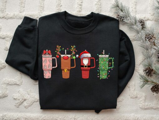 Coffee Lover Gift Worker Winter Christmas Snowman Latte Coffee Christmas Sweatshirt