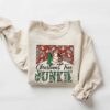 Colorful Christmas Tree Junkie Sweatshirt Sweatshirt Trendy Unique Xmas Gift