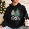 Colorful Merry Christmas Pine Tree Sweatshirt Lovely Unique Xmas Gift