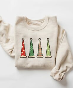 Colorful Santa Hats Christmas Sweatshirt Lovely Unique Xmas Gift