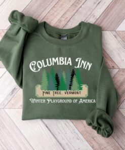 Columbia Inn Pine Tree Vermont Winter Playground Of America Classic Sweatshirt Lovely Unique Xmas Gift