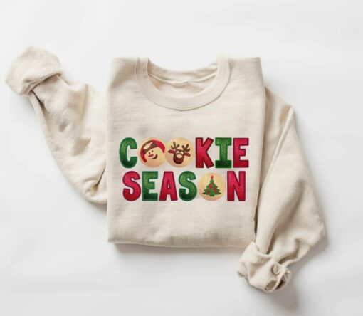 Cookie Season Snowman Reindeer Sweatshirt Cute Winter Unique Christmas Gift