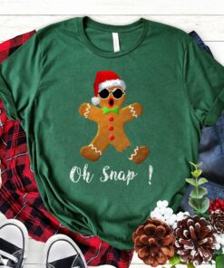 Cool Gingerbread Man Cookie With Santa Claus Hat Christmas Cute Sweatshirt Lovely Unique Xmas Gift