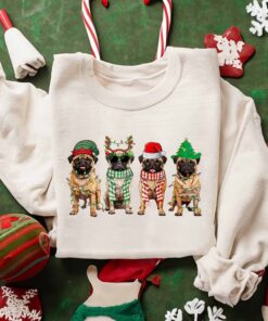 Cool Pug Dog Christmas Sweatshirt Lovely Unique Xmas Gift