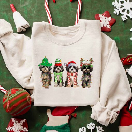 Cool Shih Tzu Christmas Sweatshirt Lovely Unique Xmas Gift