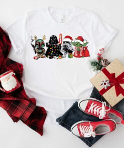 Cool Star Wars Baby Yoda and Stormtrooper Christmas Sweatshirt