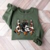 Country Cowhide Christmas Tree Sweatshirt Unique Xmas Gift