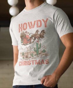 Cowboy Howdy Santa Christmas T-Shirt