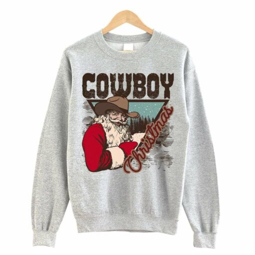 Cowboy Santa Christmas Sweatshirt