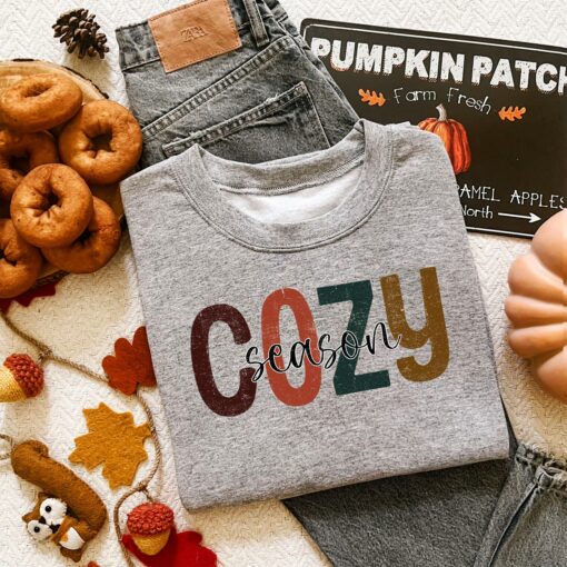 Cozy Season Shirt, Cozy Sweatshirt, Fall Crewneck, Cozy Season Shirt, Gift For Mom, Christmas Gift, Sweater Weather, Oversized Sweatshirt