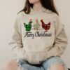 Crazy Chicken Merry Christmas Beautiful Lights Sweatshirt Unique Xmas Gift