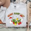 Crazy Plant Lady Cute Ghost With Santa Hat Sweatshirt Lovely Unique Xmas Gift