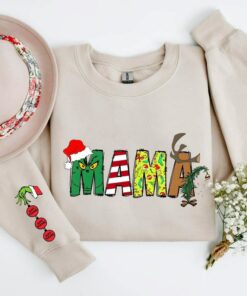 Custom Mama Grinchmas Christmas Sweatshirt Unique Xmas Gift For Mom