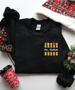 Custom Very Merry Christmas Teacher Sweatshirt Lovely Unique Xmas Gift
