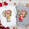 Customs Disneyland Christmas Belle Snow White Cute Princess Sweatshirt