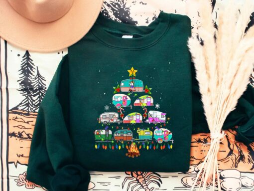 Cute Camping RV Christmas Sweatshirt