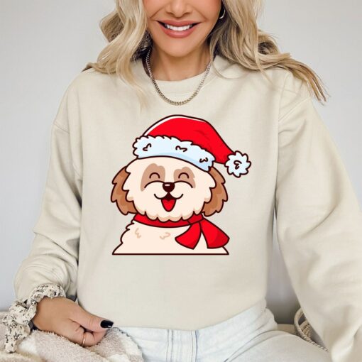 Cute Cat And Dog Christmas Sweatshirt Lovely Unique Xmas Gift