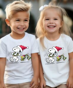 Cute Charlie And The Snoopy Christmas Cartoon Sweatshirt