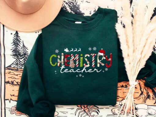 Cute Chemistry Teacher Christmas Sweatshirt Unique Xmas Gift