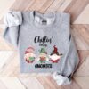 Cute Chillin With My Gnomies Funny Christmas Sweatshirt
