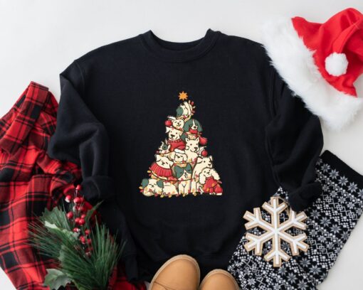 Cute Christmas Dogs Tree With Sweatshirt Lovely Unique Xmas Gift