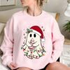 Cute Christmas Ghost Tree Cake Xmas Sweatshirts