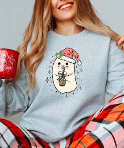 Cute Christmas Lights Ghost Sweatshirt Lovely Unique Xmas Gift