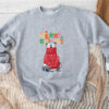 Cute Christmas Polar Bear Lights Sweatshirt Lovely Unique Xmas Gift