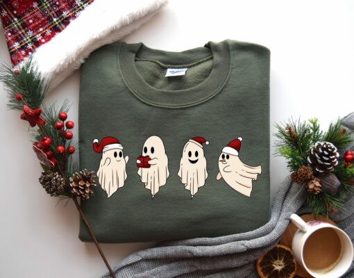 Cute Christmas Spooky Ghost Unique Sweatshirt