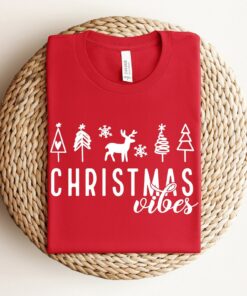 Cute Christmas Vibes Christmas Tree Sweatshirt Lovely Unique Xmas Gift