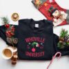 Cute Christmas Whoville University Red Snowflake Sweatshirt