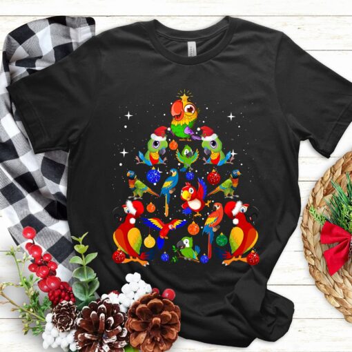 Cute Colorful Parrots Christmas Sweatshirt Lovely Unique Xmas Gift