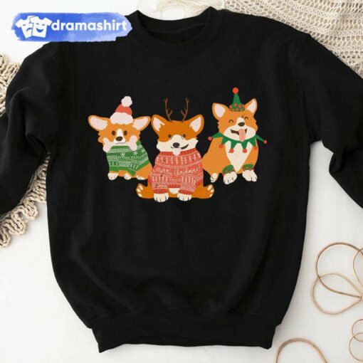 Cute Corgi Dog Christmas Sweatshirt