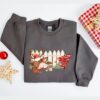 Cute Cottagecore Reindeer Mushrooms Christmas Sweatshirt Lovely Unique Xmas Gift