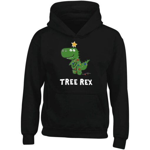 Cute Dinosaur Tree Rex Merry Christmas Bling Lights Sweatshirt Unique Xmas Gift