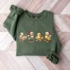 Cute Ducklings Wrapped In Christmas Lights Sweatshirt Lovely Unique Xmas Gift