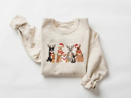 Cute Friendly Dog Owner Christmas Sweatshirt Funny Unique Xmas Gift