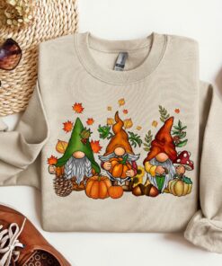 Cute Gnome Pumpkin Sweatshirt Unique Thanksgiving Gift