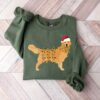 Cute Golden Retriever Christmas Bling Light Sweatshirt