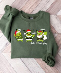 Cute Green Pikachu Anime Merry Christmas Sweatshirt Lovely Unique Xmas Gift