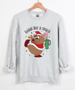 Cute Gus Gus Disneyland Christmas Looking Like A Snack Sweatshirt Funny Unique Xmas Gift