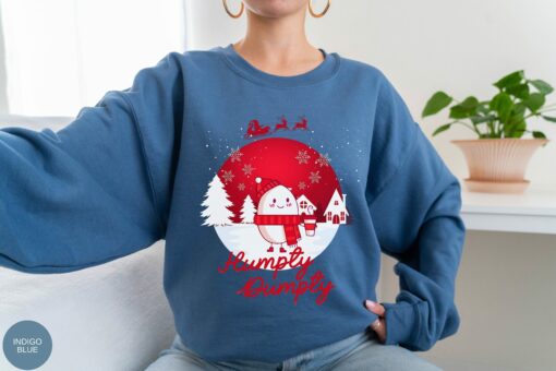 Cute Humpty Dumpty Christmas Sweatshirt Lovely Unique Xmas Gift