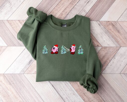 Cute Kirby Funny Christmas Sweatshirt Unique Xmas Gift